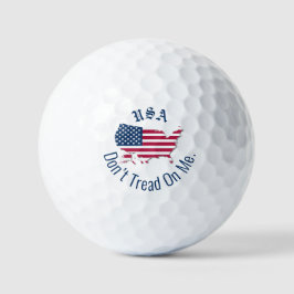 Personalisierte US-Karte und -Flag Don't Tread On  Golfball