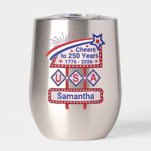 Personalisierte USA 250 – Patriotische Retro-Marki