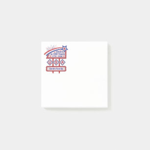 Personalisierte USA 250 – Patriotische Retro-Marki Post-it Klebezettel