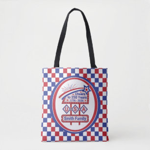Personalisierte USA 250 – Patriotische Retro-Marki Tasche
