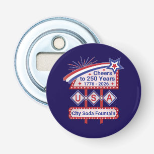 Personalisierte USA 250–Patriotische Retro-Markise Flaschenöffner