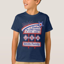 Personalisierte USA 250–Patriotische Retro-Markise