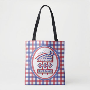 Personalisierte USA 250–Patriotische Retro-Markise Tasche