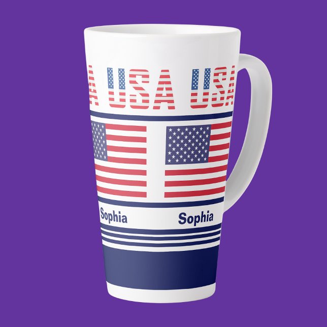 Personalisierte USA-Patriotikflagge Milchtasse (Von Creator hochgeladen)