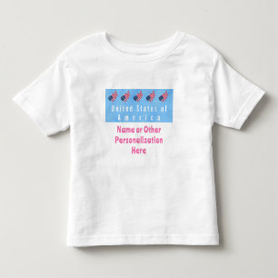 Personalisierte USA und Karten Kleinkind T-shirt