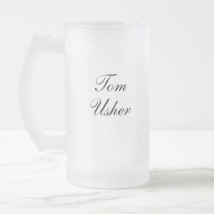 Personalisierte Usher-Tasse Mattglas Bierglas