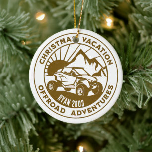 Personalisierte UTV Offroad Weihnachtsfeiertag bra Keramik Ornament
