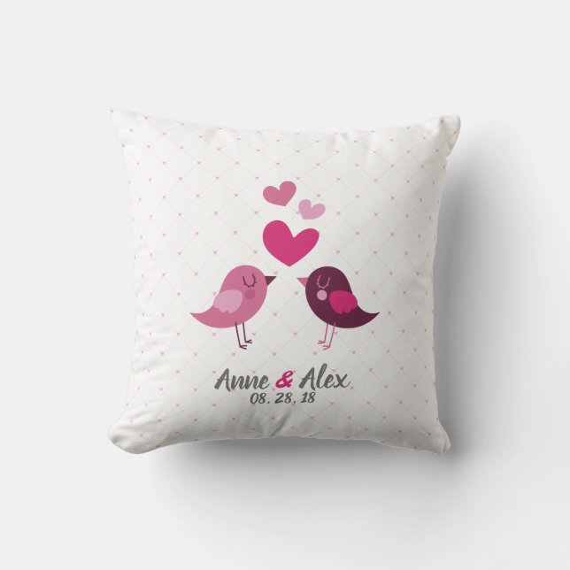 Personalisierte Valentine Wedding Anniversary Pill Kissen (Vorderseite)