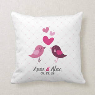 Personalisierte Valentine Wedding Anniversary Pill Kissen