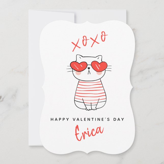 Personalisierte Valentinerkarte für die Funny Red  Einladung (Vorderseite)