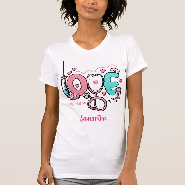 Personalisierte Valentinerkrankung T-Shirt (Vorderseite)