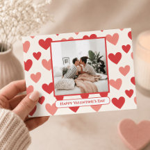 Personalisierte Valentins Foto Herz Postkarte