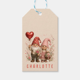 Personalisierte Valentins-Gnome Custom Geschenkanhänger