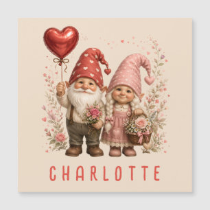 Personalisierte Valentins-Gnome Custom Magnetkarte