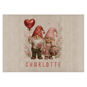 Personalisierte Valentins-Gnome Custom Schneidebrett