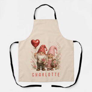 Personalisierte Valentins-Gnome Custom Schürze