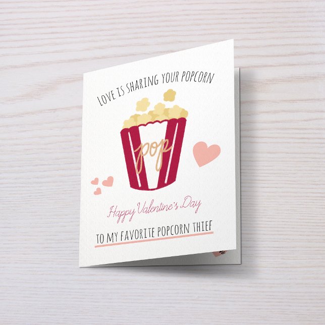Personalisierte Valentinsche Popcorn-Liebe Karte (Von Creator hochgeladen)