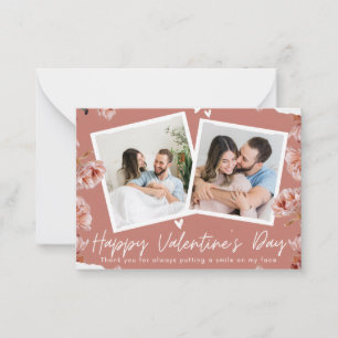 Personalisierte Valentinstag-Fotokarte Benutzerd Mitteilungskarte