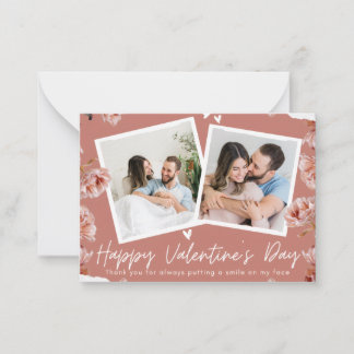 Personalisierte Valentinstag-Fotokarte | Benutzerd Mitteilungskarte