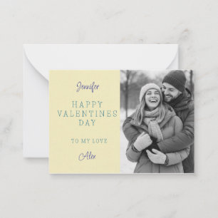 Personalisierte Valentinstag-Fotokarte  Mitteilungskarte