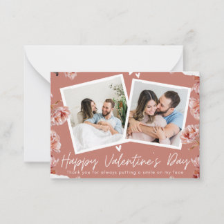 Personalisierte Valentinstag-Fotokarte | Romantisc Mitteilungskarte