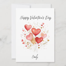 Personalisierte Valentinstag-Herzballonkarte