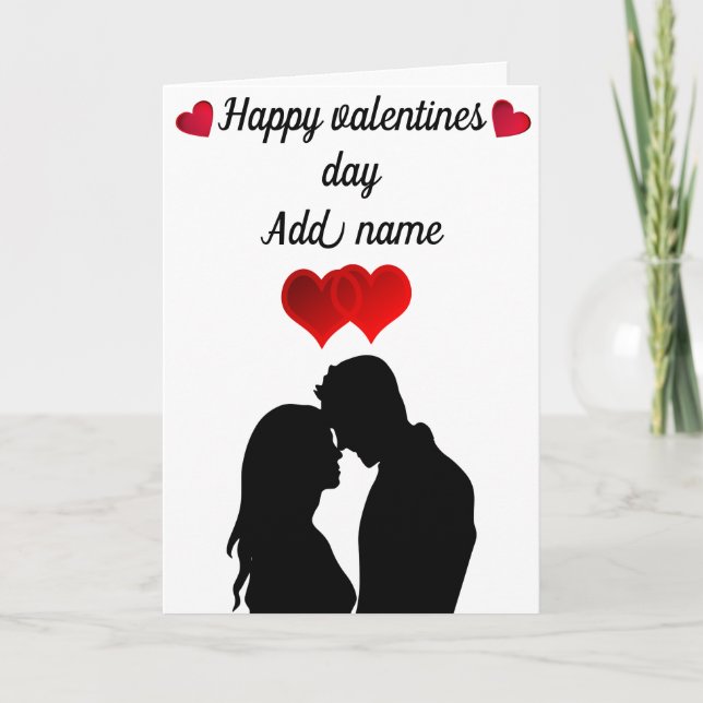 Personalisierte Valentinstag-Karte Feiertagskarte (Vorderseite)