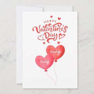 Personalisierte Valentinstag-Liebe hört nach Maß Feiertagskarte