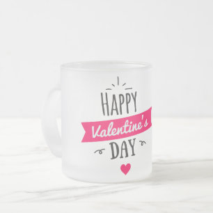 Personalisierte Valentinstag-Tasse Mattglastasse