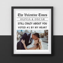 Personalisierte Valentinstag-Zeitungsfoto
