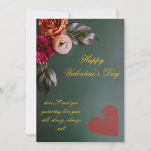 Personalisierte Valentinstagskarte Feiertagskarte