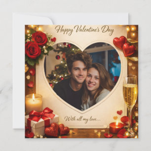 Personalisierte Valentinstagskarte mit Ihrem Foto Feiertagskarte