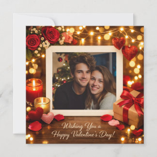 Personalisierte Valentinstagskarte mit Ihrem Foto Feiertagskarte