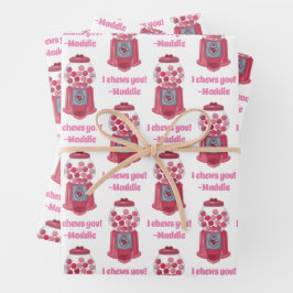 Personalisierte Valentinstrahlmaschine Geschenkpapier Set