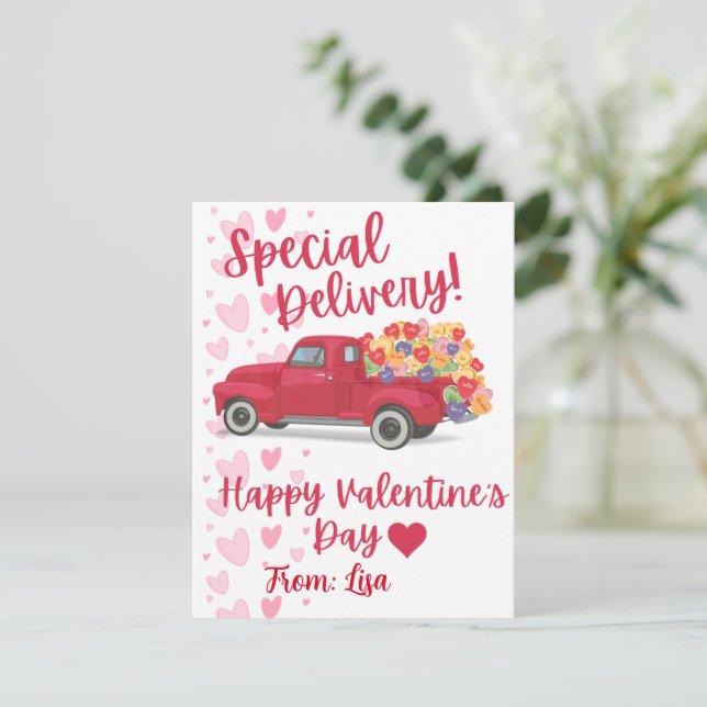 Personalisierte Valentintagskarte Feiertagskarte (Stehend Vorderseite)