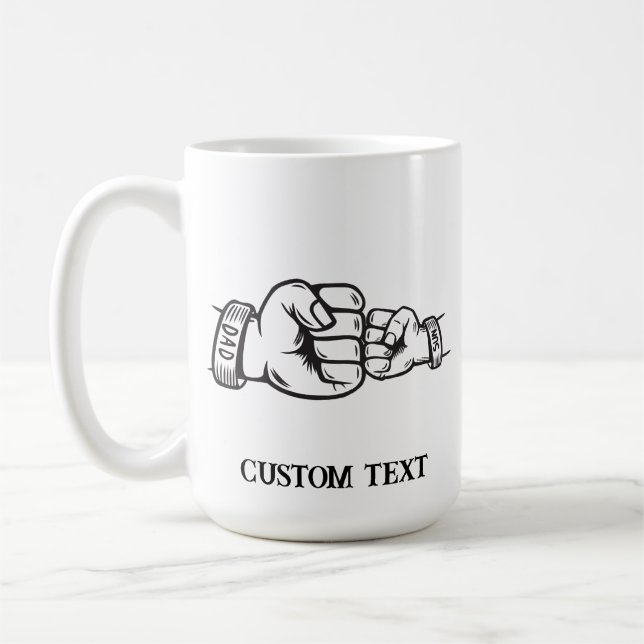 PERSONALISIERTE VATER DAY TASSE (Links)