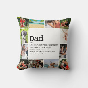 Personalisierte Vater-Definition-FotoCollage Kissen
