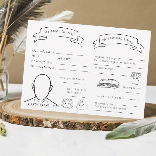 Personalisierte Vatertagskarte zum Einfüllen in di (Von Creator hochgeladen)