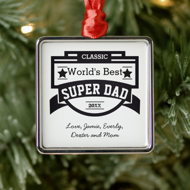 Personalisierte Verleihung des Best Vaterpreises Ornament Aus Metall (Baum)
