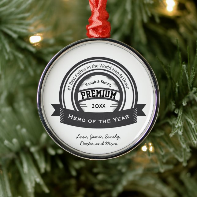 Personalisierte Verleihung des Best Vaterpreises Ornament Aus Metall (Baum)