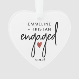 Personalisierte Verlobung Acrylschmuck Ornament
