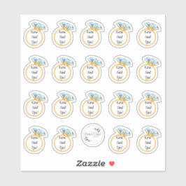 PERSONALISIERTE VERLOBUNG AUFKLEBER