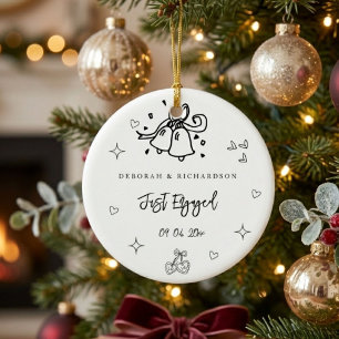 Personalisierte Verlobung Keramik Ornament