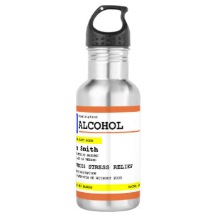 Personalisierte Verschreibung Humorer Alkohol Edelstahlflasche