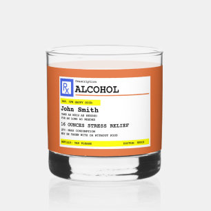 Personalisierte Verschreibung Humorer Alkohol Whiskyglas