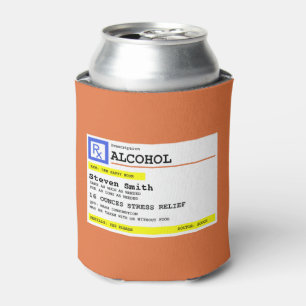 Personalisierte Verschreibung Humorer RX Alkohol Dosenkühler