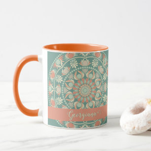 Personalisierte Verzierte Retro Sage und Sand Mand Tasse
