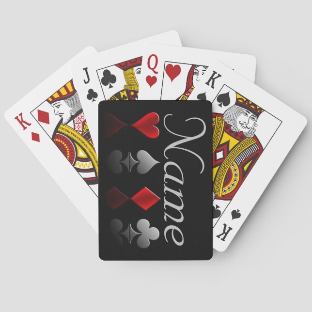 Personalisierte vier Anzugs-Spielkarten Spielkarten (Rückseite)