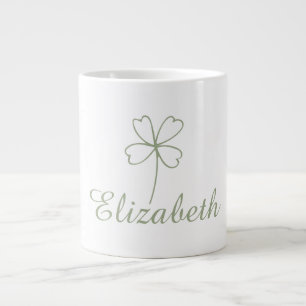 Personalisierte Vierblättriges Kleeblatt Spezialit Jumbo-Tasse
