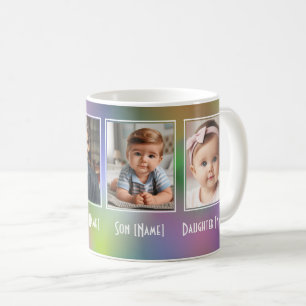 Personalisierte Vierfamilienfotografie Collage Rai Kaffeetasse